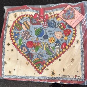 Brighton Celebrate Holiday GWP Tote Heart Design NWT ❤️💙💜